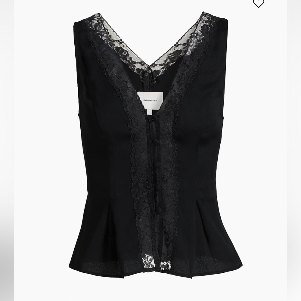 Reformation Cristina Lace Top 8 NWT